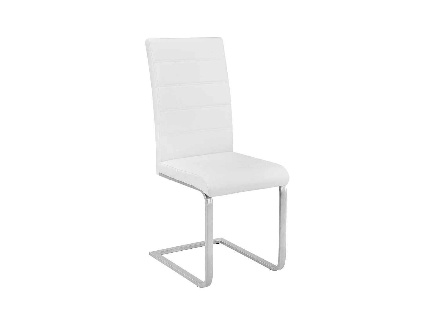 Conjunto de 8 sillas de comedor sintética blanco patas curvadas en acero 08_0000091