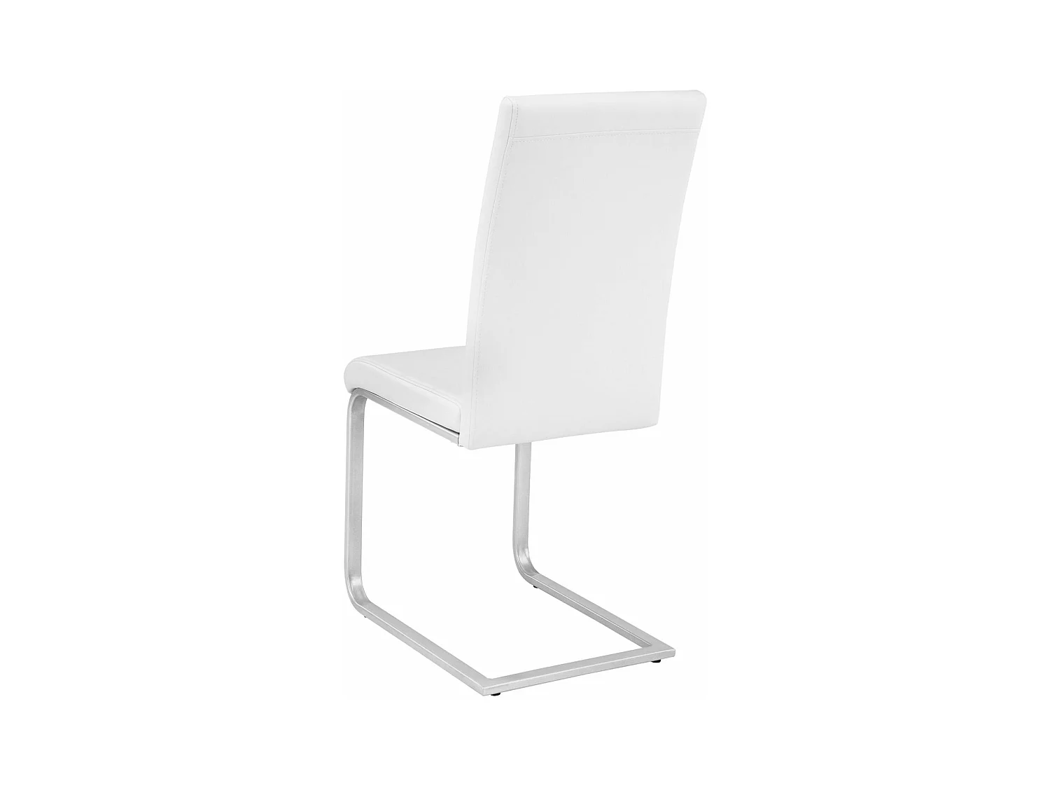 Conjunto de 8 sillas de comedor sintética blanco patas curvadas en acero 08_0000091