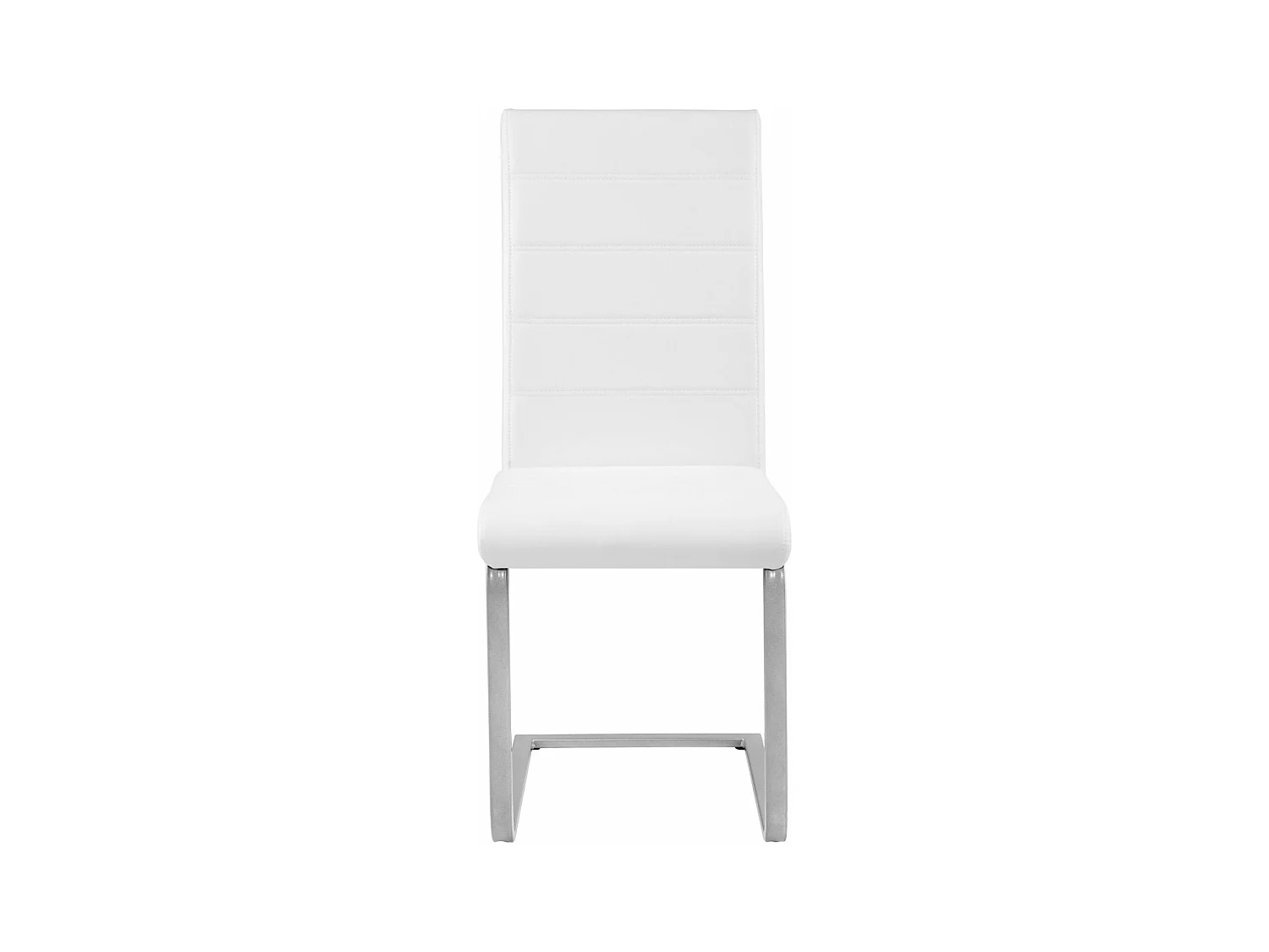 Conjunto de 8 sillas de comedor sintética blanco patas curvadas en acero 08_0000091