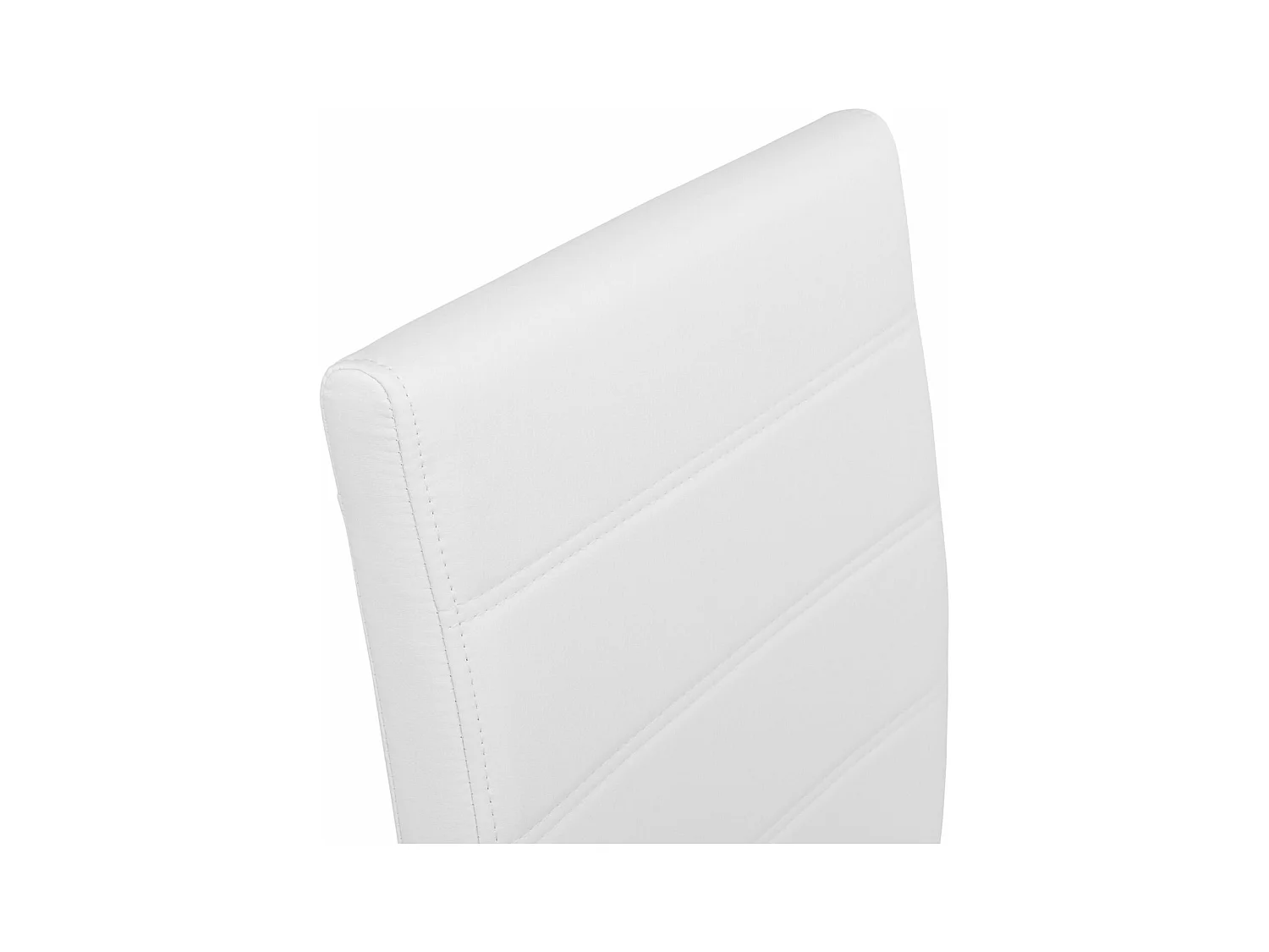 Conjunto de 8 sillas de comedor sintética blanco patas curvadas en acero 08_0000091