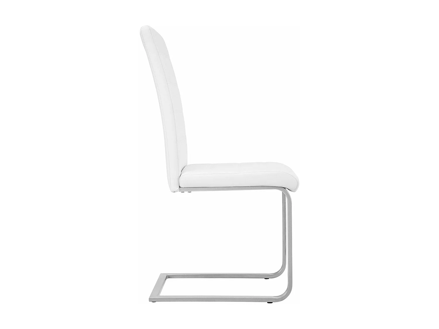 Lot de 8 chaises pieds acier siège de salon cuisine salle à manger design carré élégant blanc 08_0000091