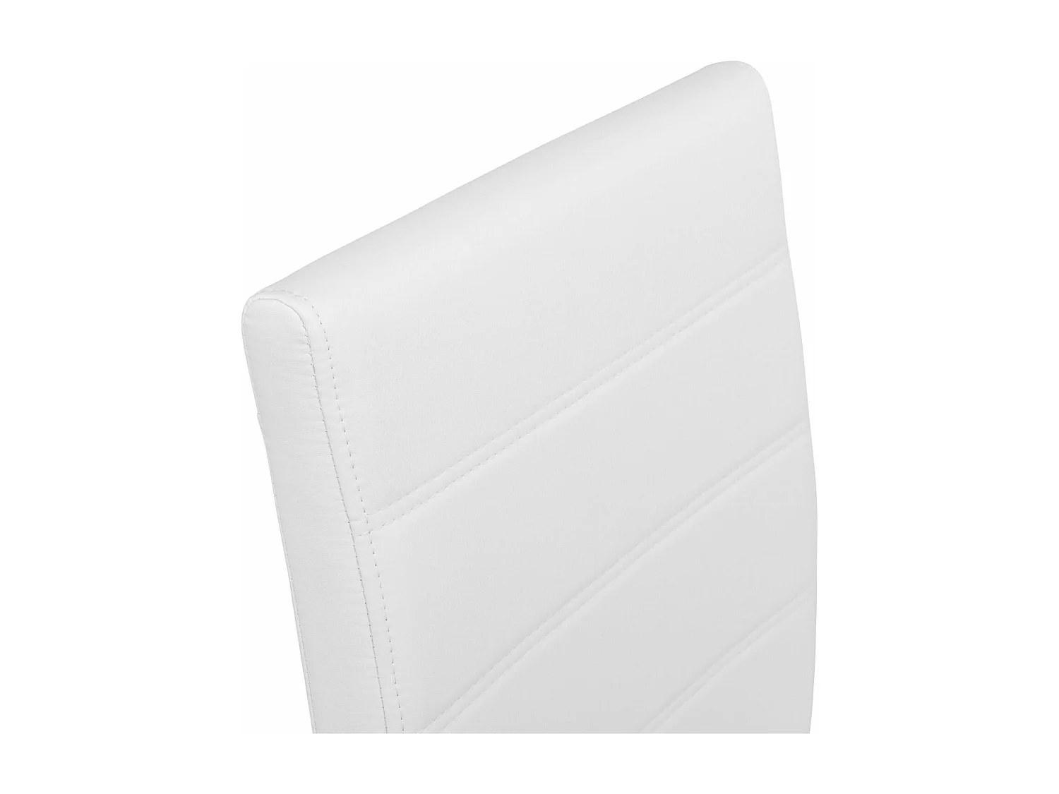 Lot de 8 chaises pieds acier siège de salon cuisine salle à manger design carré élégant blanc 08_0000091