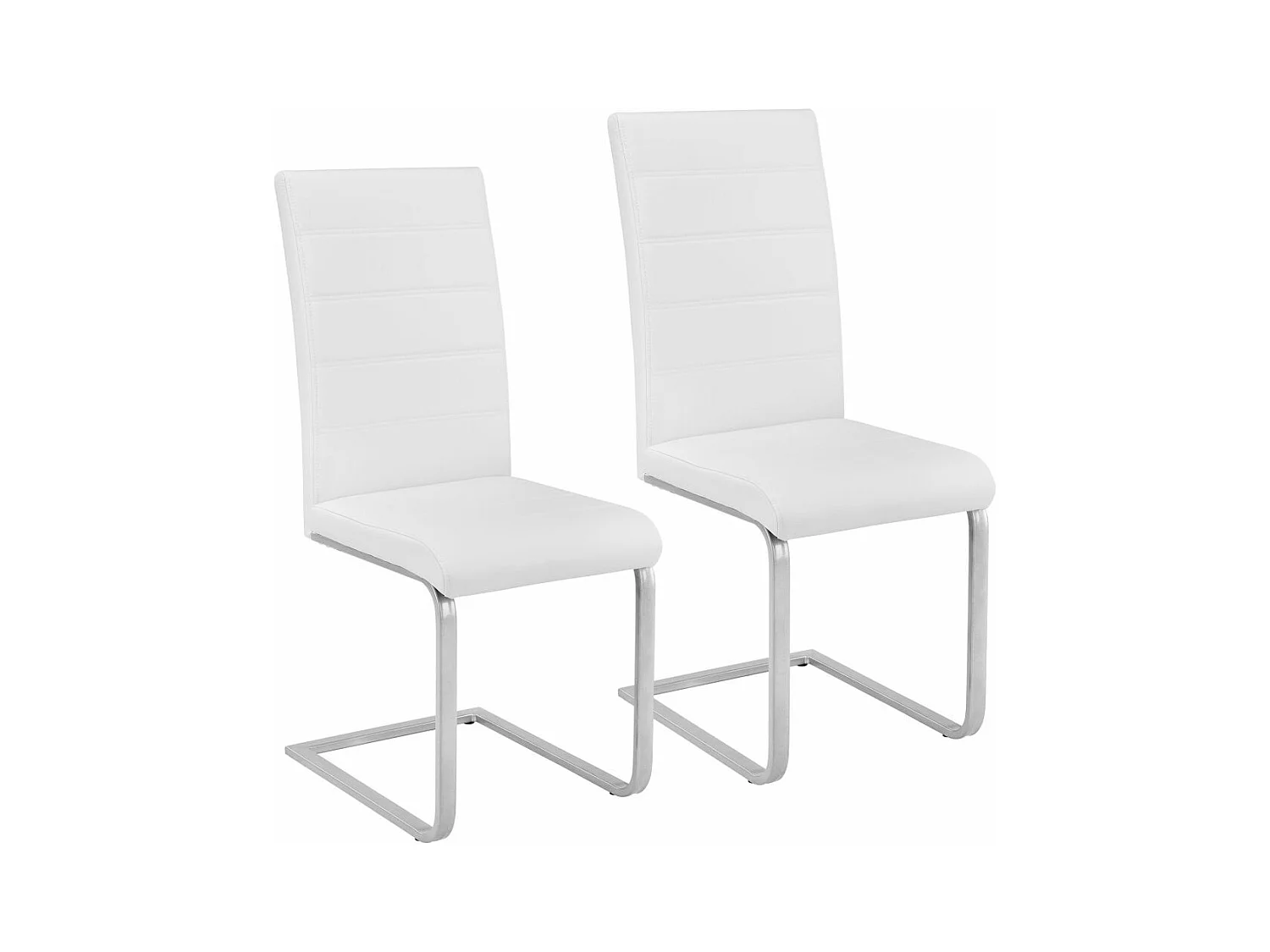 Lot de 2 chaises de salle à manger salon cuisine design blanc 1908013