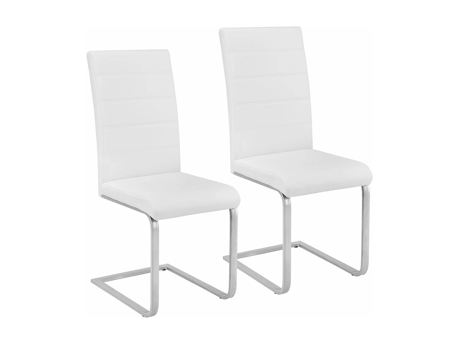 Lot de 2 chaises de salle à manger salon cuisine design blanc 1908013