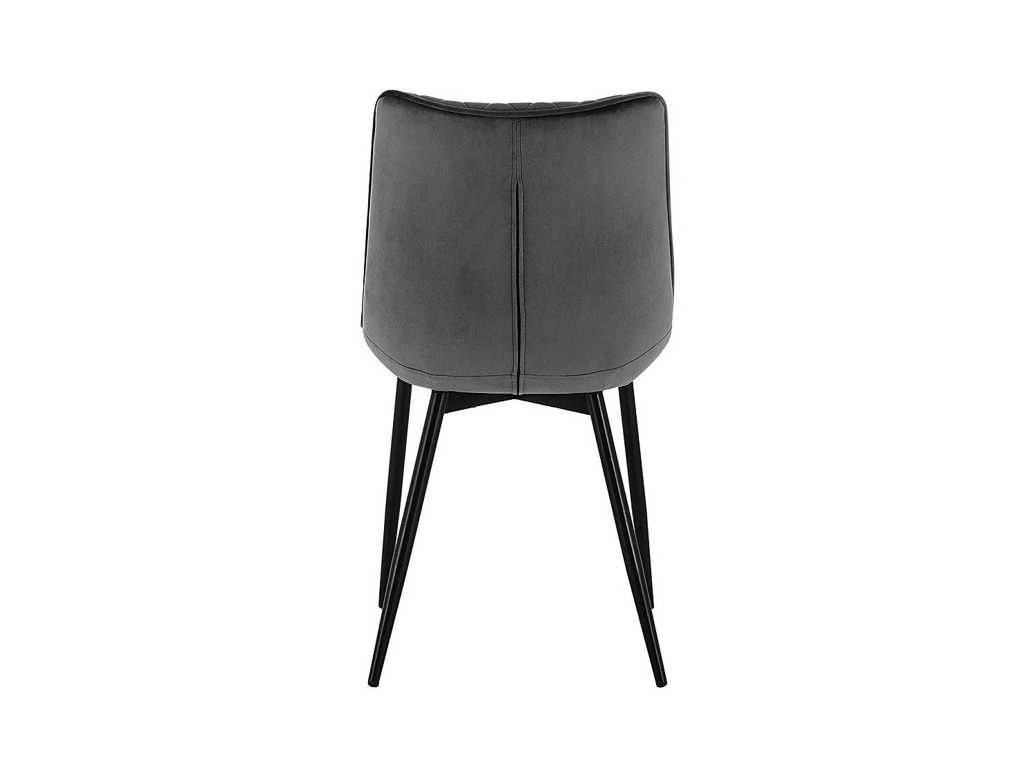 Chaises de cuisine 2 pièces en velours gris foncé 19_0000412