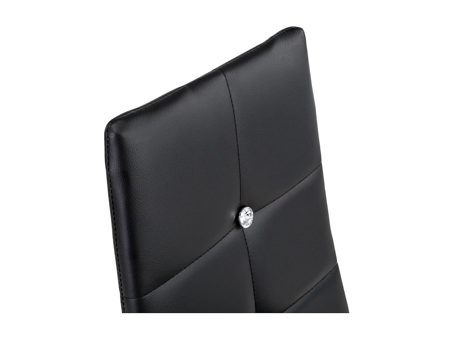 Lot de 4 chaises siège de salon cuisine salle à manger design élégant avec brillant noir 08_0000175