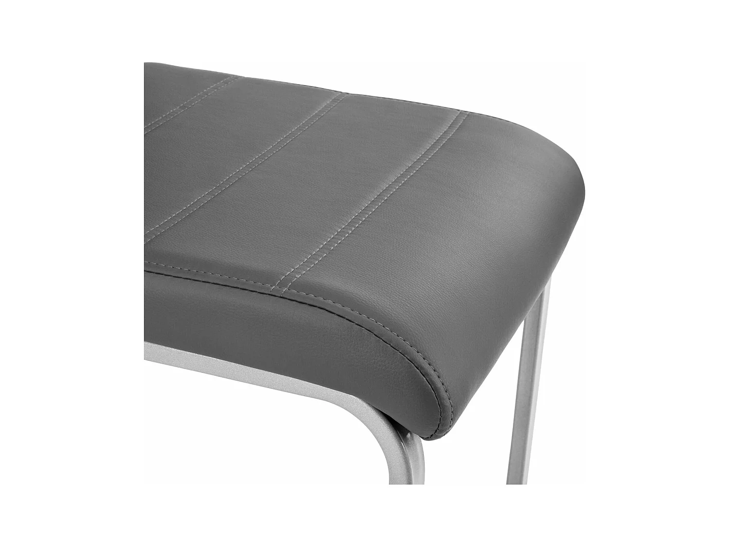 Lot de 8 chaises pieds acier siège de salon cuisine salle à manger design carré élégant gris 08_0000092