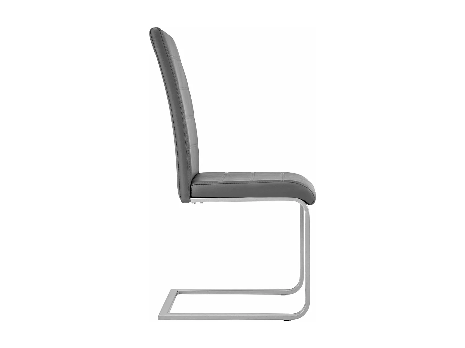 Lot de 8 chaises pieds acier siège de salon cuisine salle à manger design carré élégant gris 08_0000092