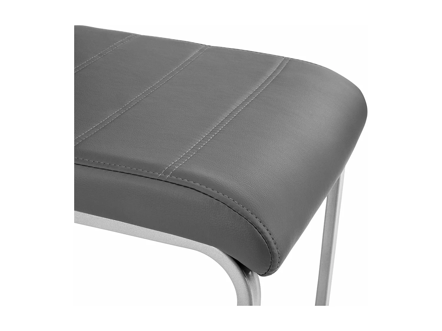 Lot de 8 chaises pieds acier siège de salon cuisine salle à manger design carré élégant gris 08_0000092