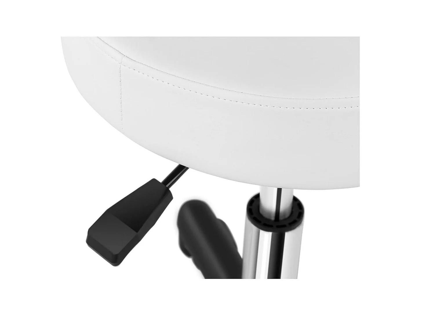 Sgabello sedia sedia da ufficio con ruote bianco 14_0003759