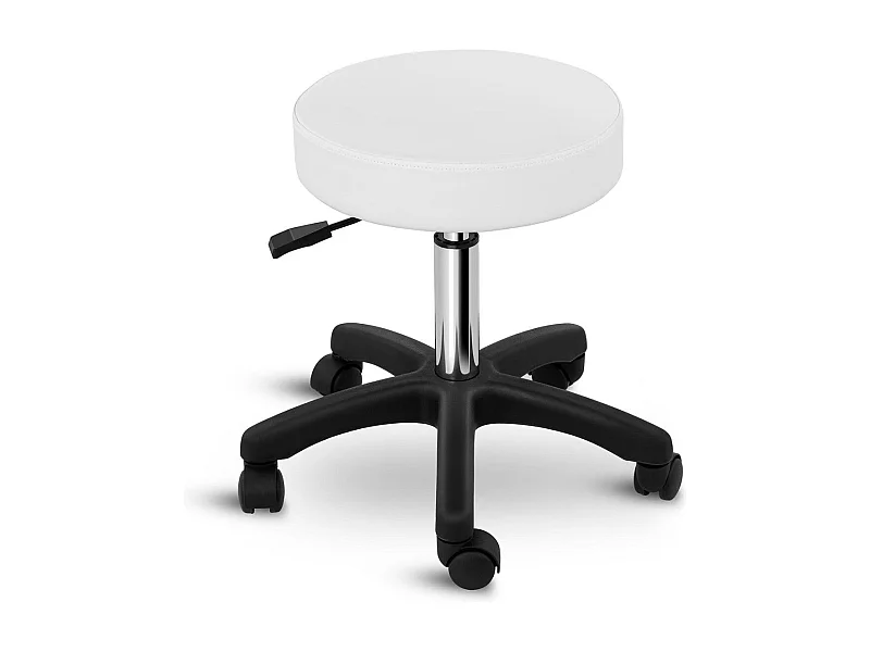 Sgabello sedia sedia da ufficio con ruote bianco 14_0003759