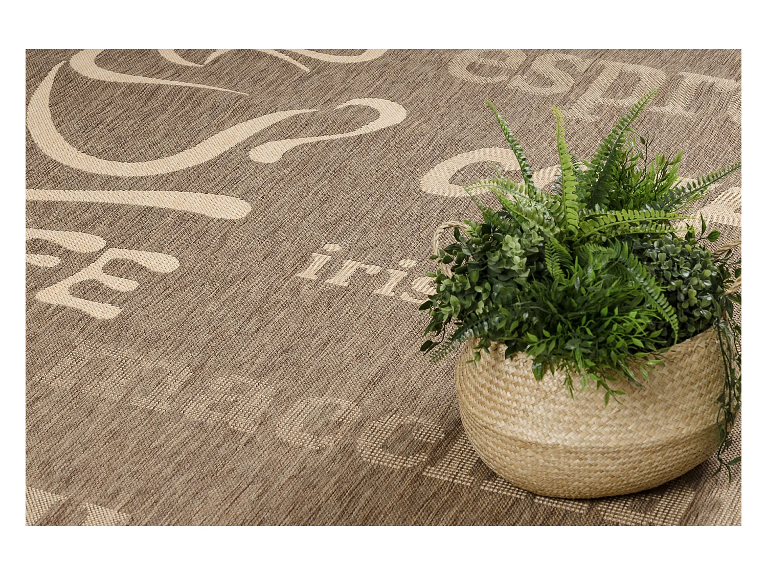 Sisal tapijt SISAL FLOORLUX 20645 koffie / natuurlijk 200x290 cm