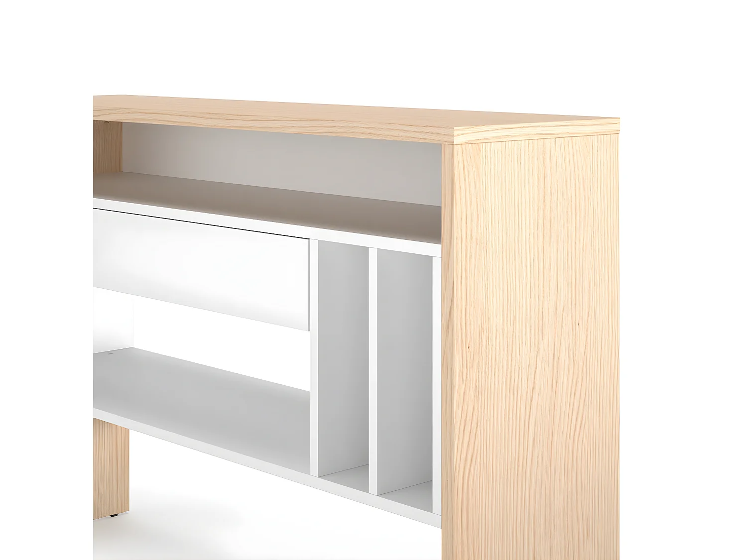 Console CHOROMELA - chêne clair et blanc - SYMBIOSIS