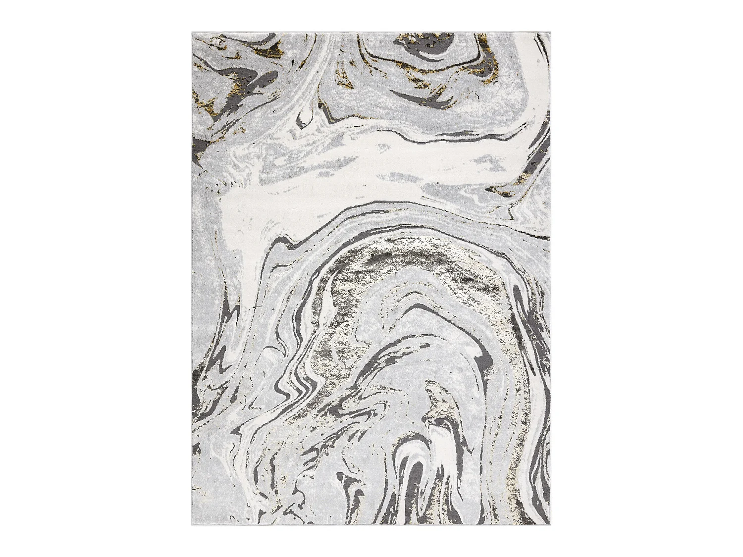Tapijt LIRA E1686 Abstract, structureel, modern, glamour - grijs / gou 80x150 cm