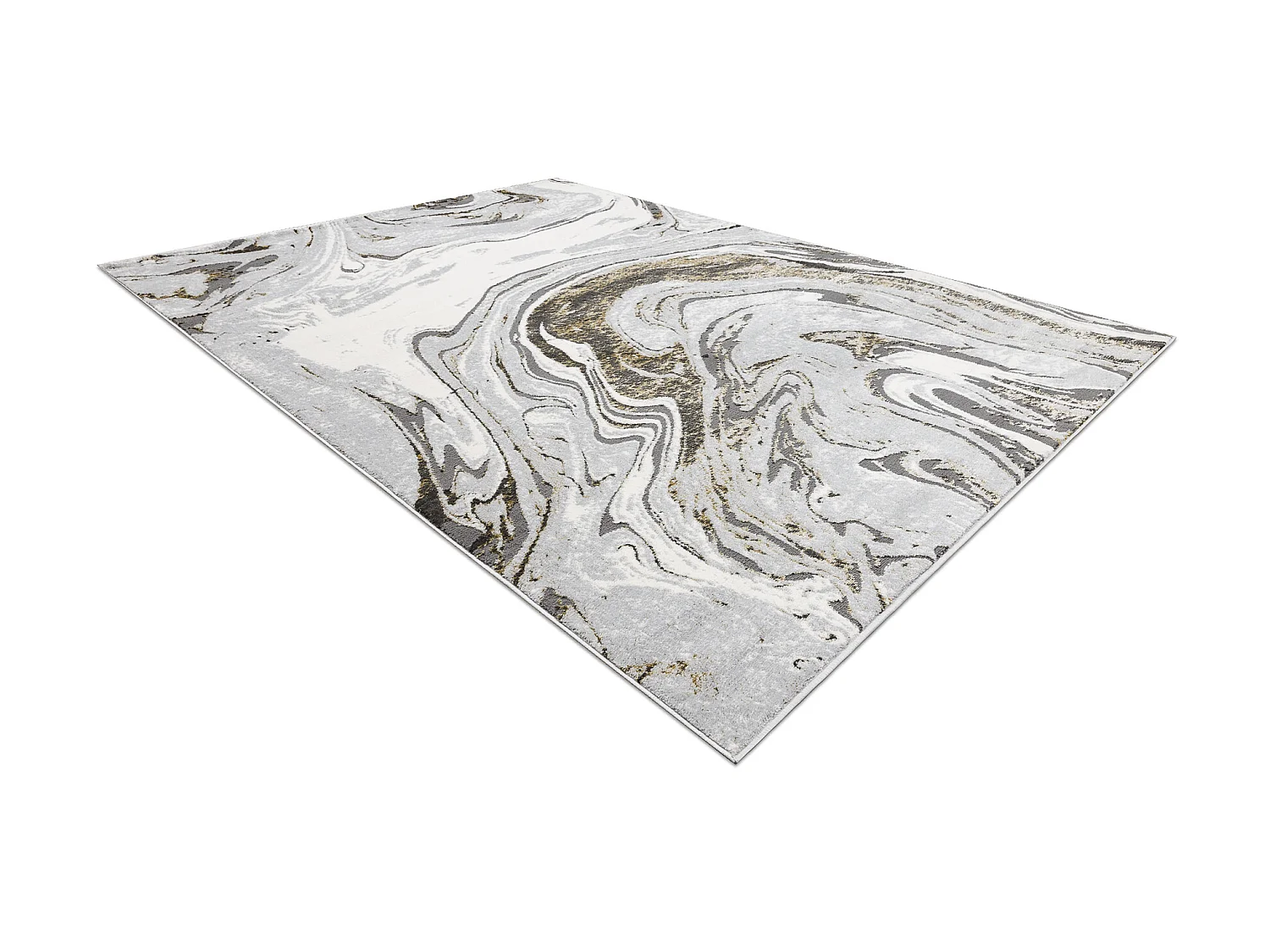 Tapijt LIRA E1686 Abstract, structureel, modern, glamour - grijs / gou 80x150 cm