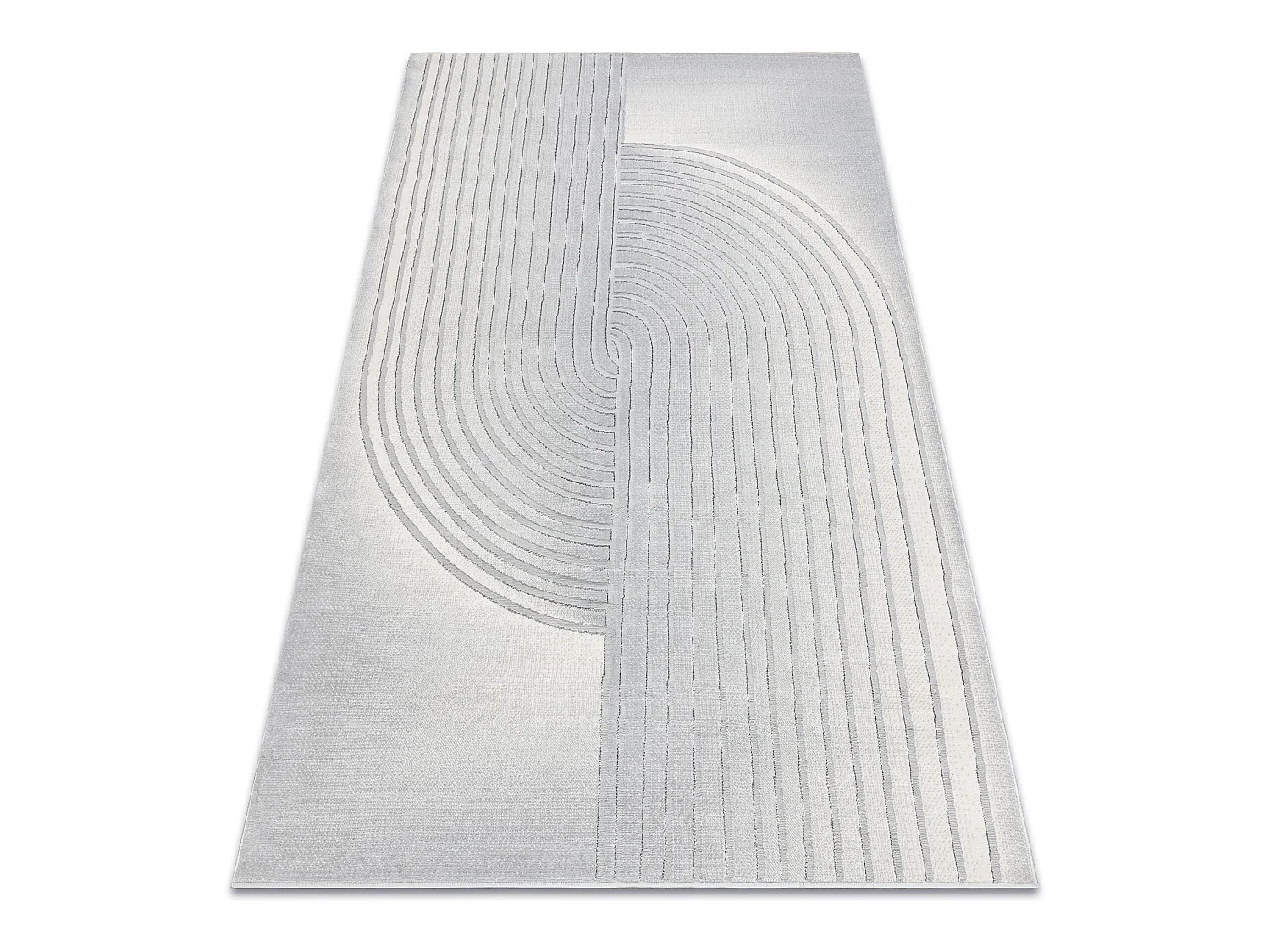 Tapijt LIRA HE525 geometrisch, structureel, modern, glamour - grijs 240x330 cm