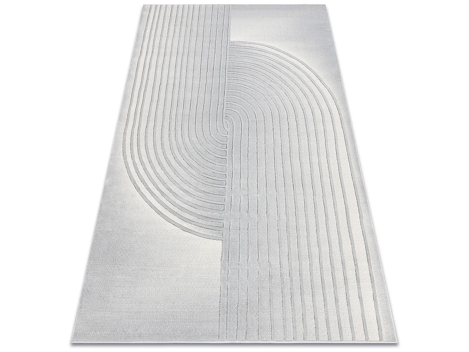 Tapijt LIRA HE525 geometrisch, structureel, modern, glamour - grijs 240x330 cm