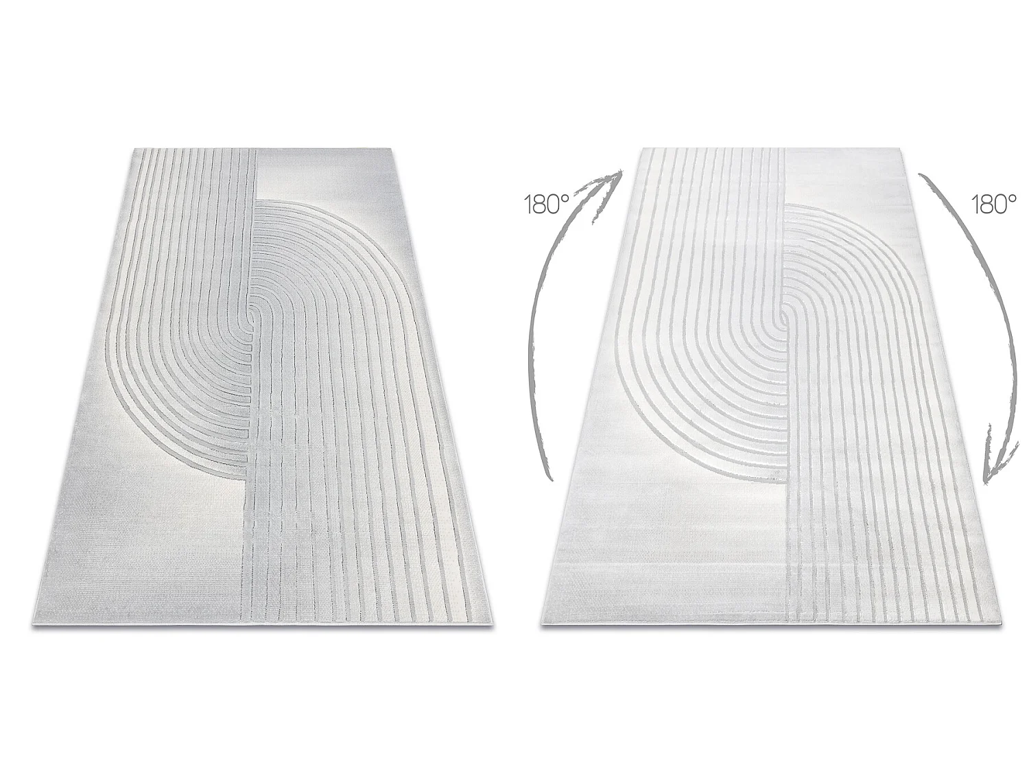 Tapijt LIRA HE525 geometrisch, structureel, modern, glamour - grijs 240x330 cm