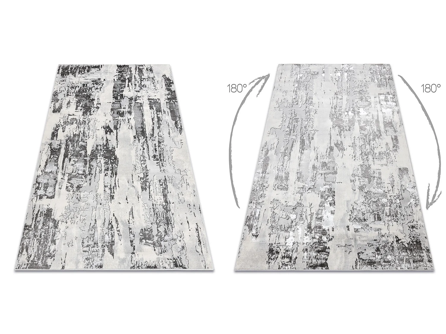 Tapis LIRA GR579 Abstrait, structuré, moderne, glamour - gris 120x170 cm