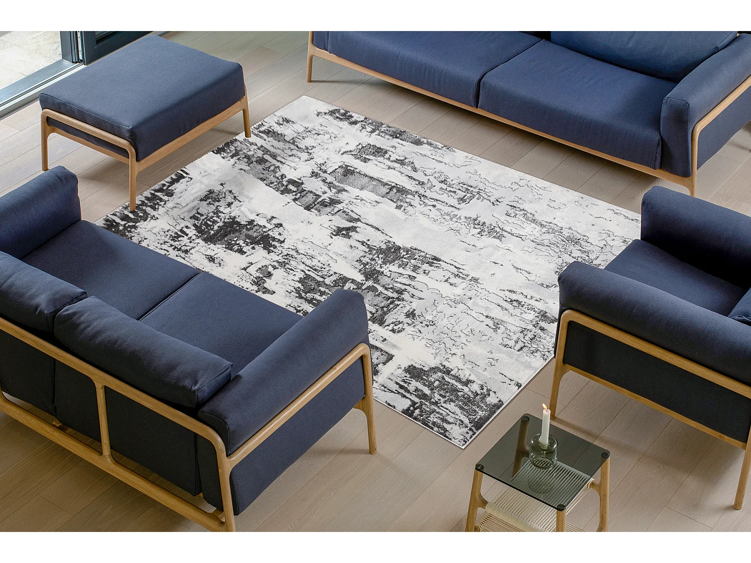 Tapis LIRA GR579 Abstrait, structuré, moderne, glamour - gris 120x170 cm