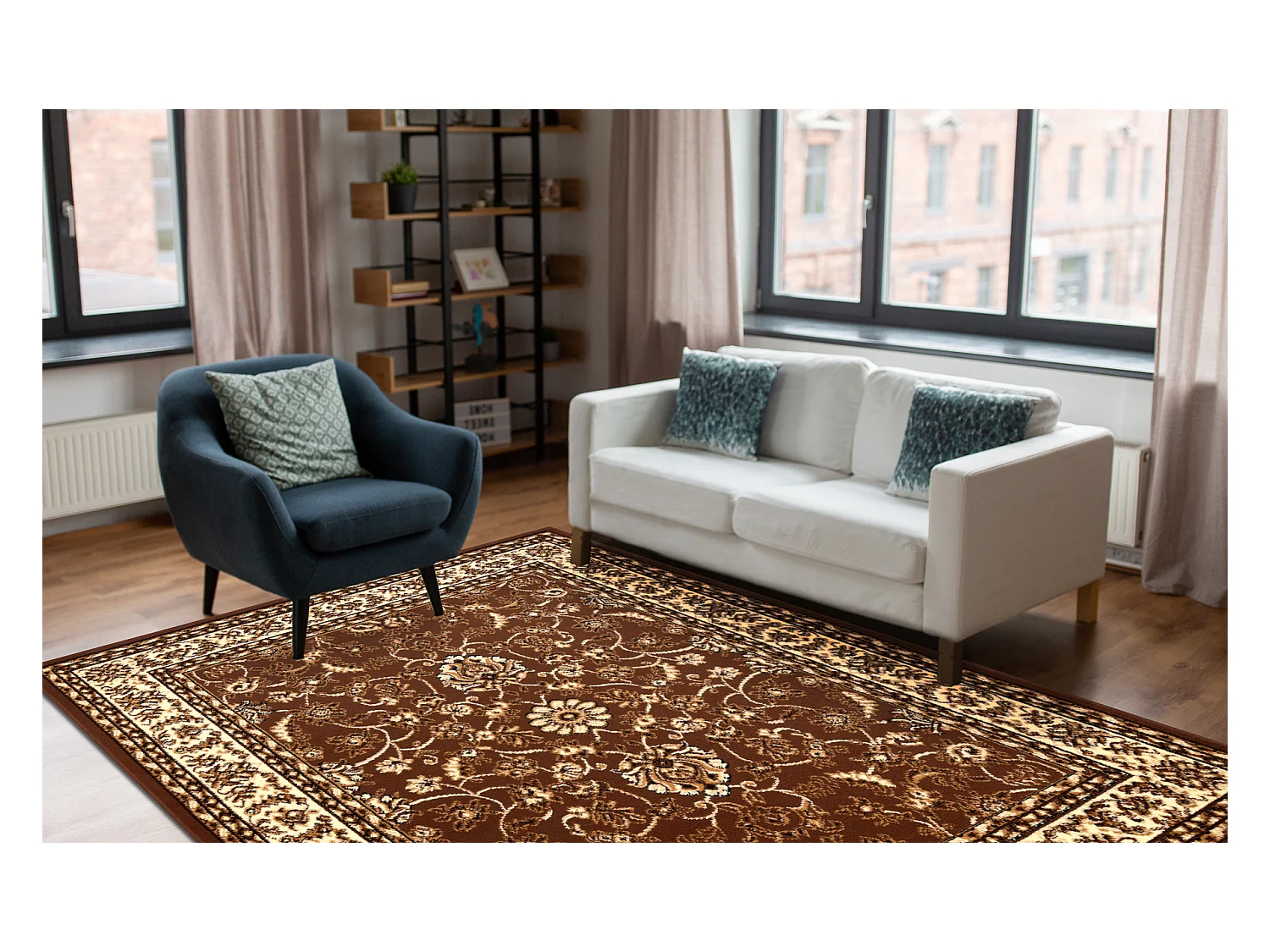 BCF Tapis Morad KLASYK classique - marron 80x150 cm