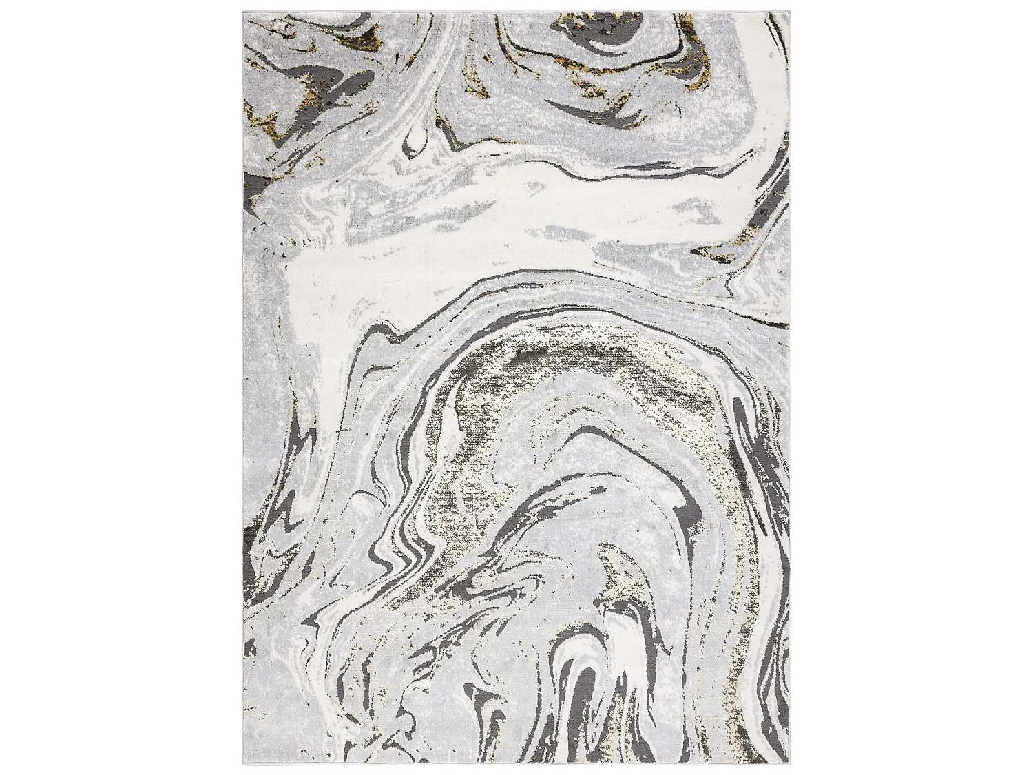 Tapis LIRA E1686 Abstrait, structuré, moderne, glamour - gris / or 240x330 cm