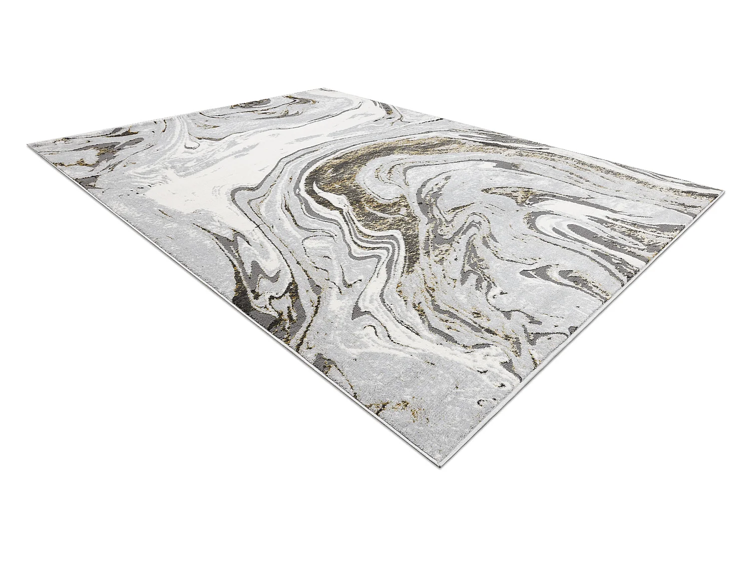 Tapis LIRA E1686 Abstrait, structuré, moderne, glamour - gris / or 240x330 cm