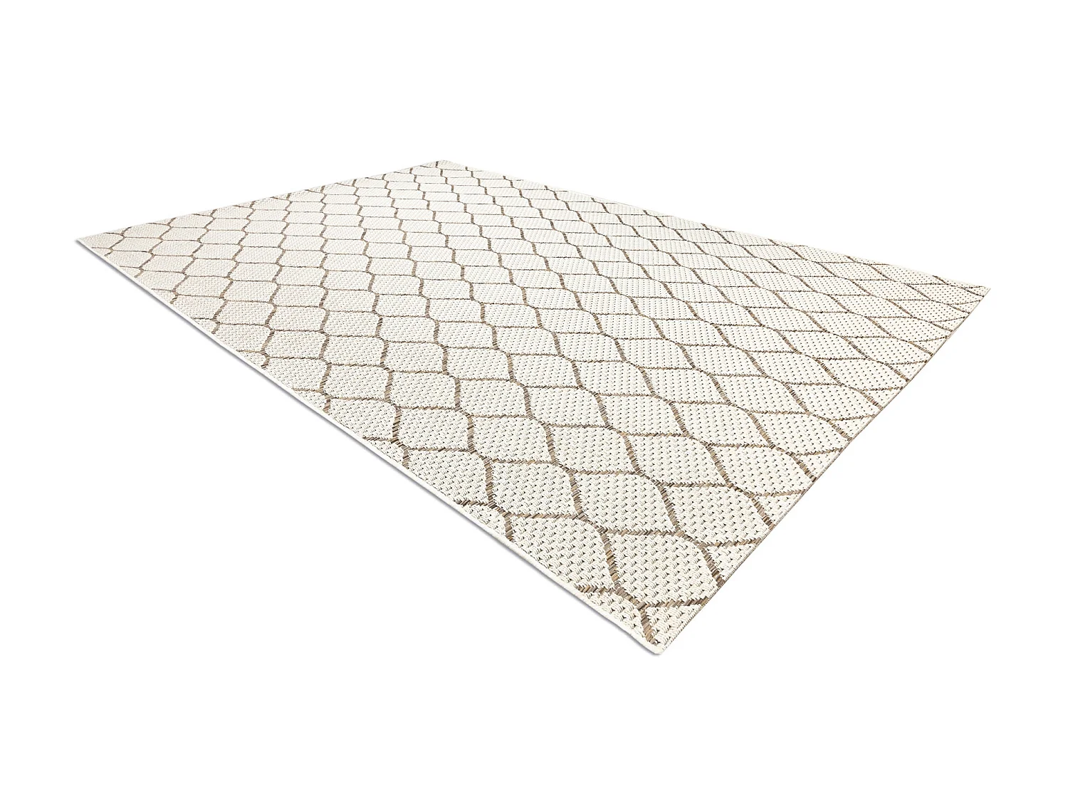 Sisal tapijt SISAL BOHO 46211061 klaver geruite beige  80x150 cm