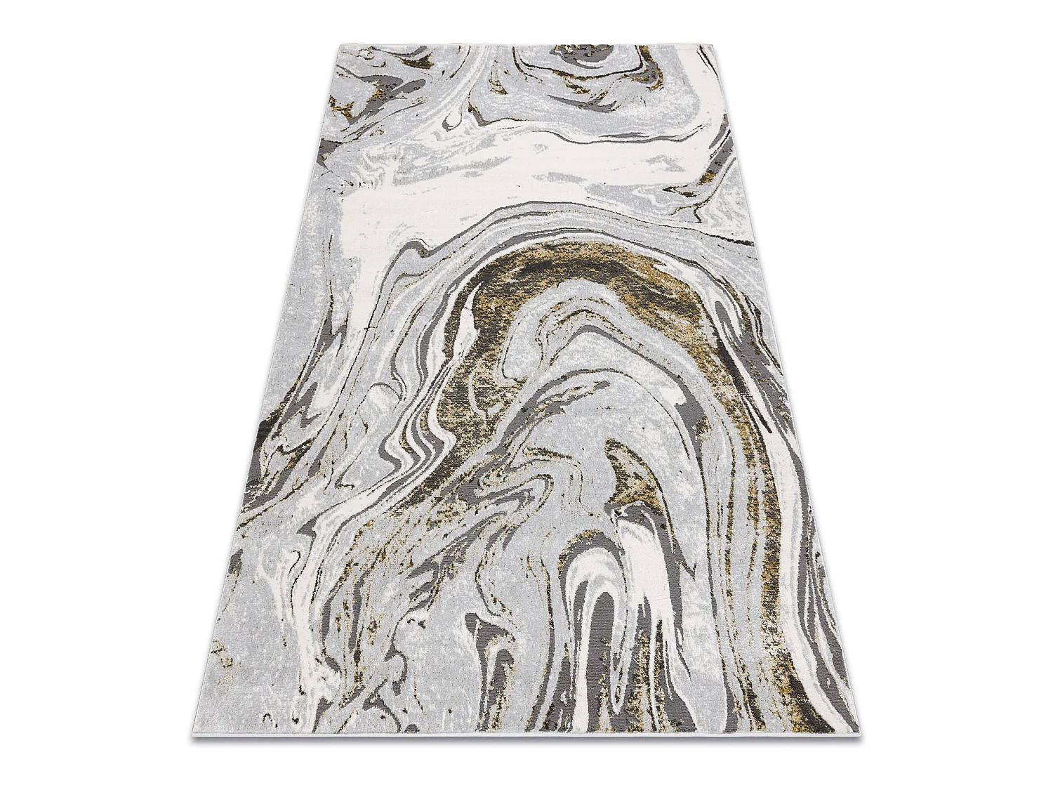 Tapijt LIRA E1686 Abstract, structureel, modern, glamour - grijs / gou 120x170 cm