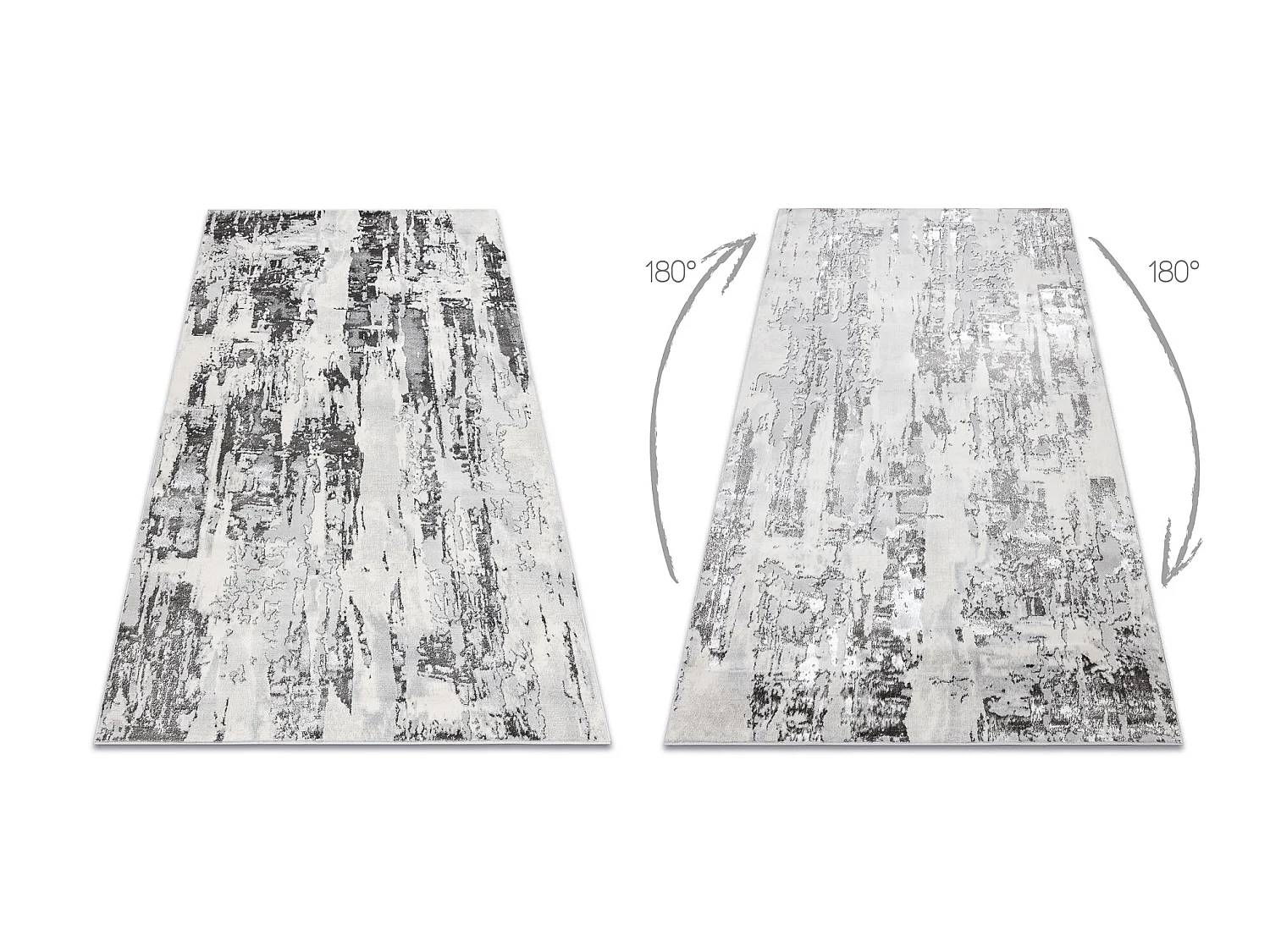 Tapis LIRA GR579 Abstrait, structuré, moderne, glamour - gris 140x190 cm