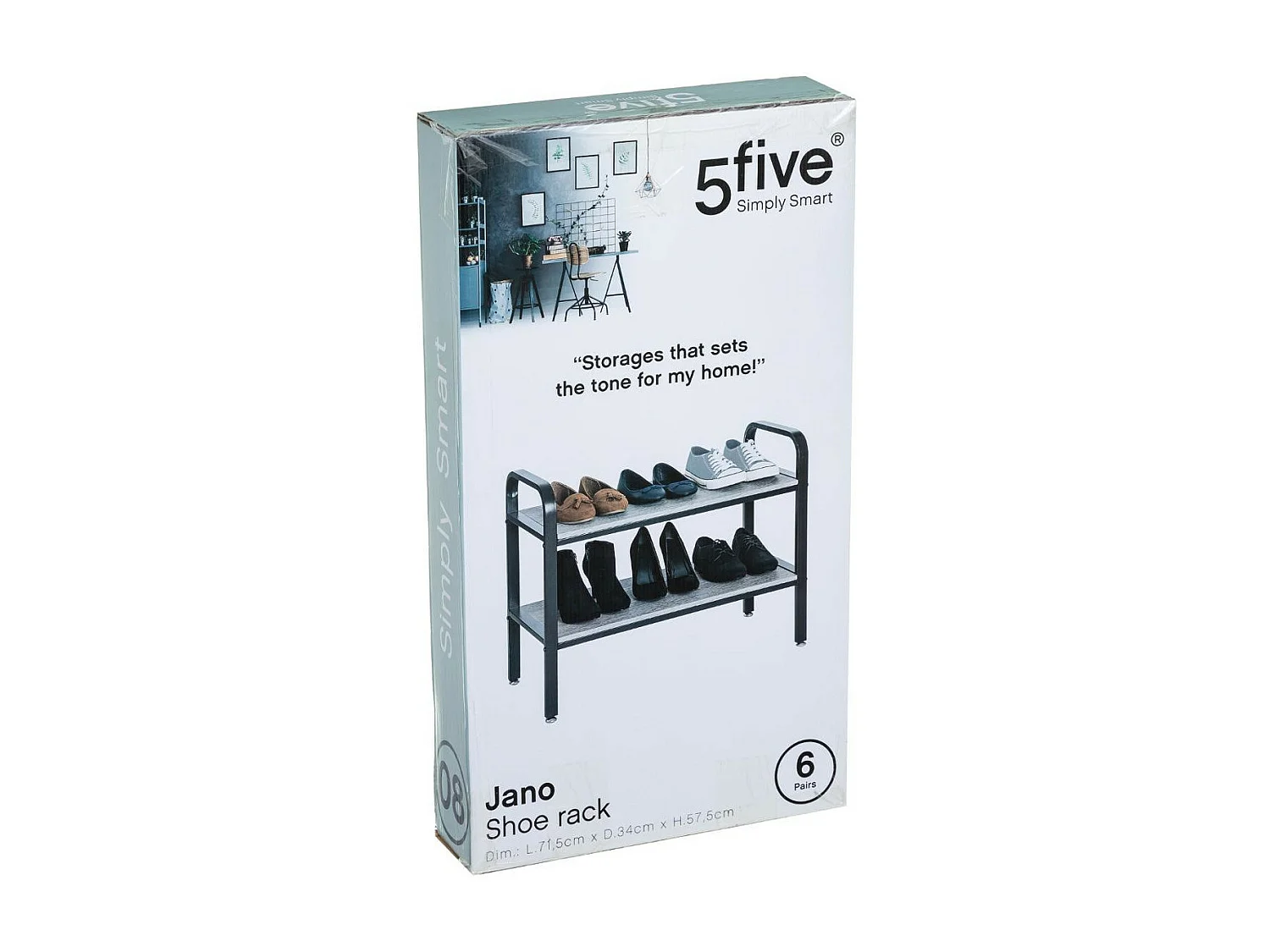 Etagère Range-chaussures 2 niveaux 6 paires