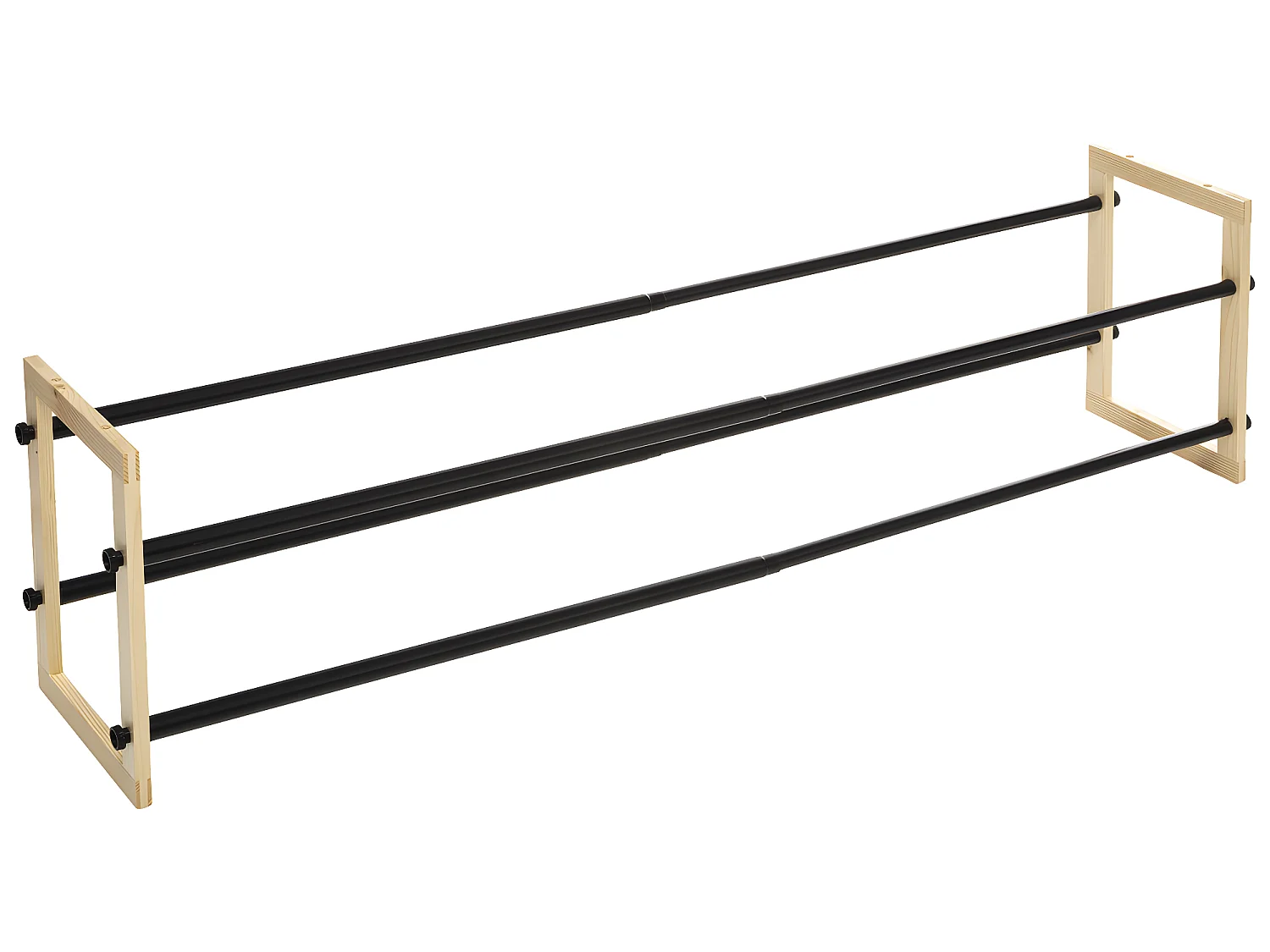 Etagère Range-chaussures extensible en Métal et Bois 12 paires