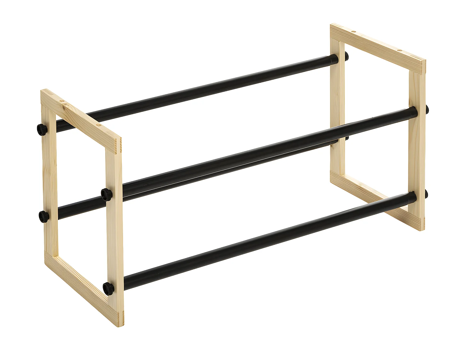 Etagère Range-chaussures extensible en Métal et Bois 12 paires