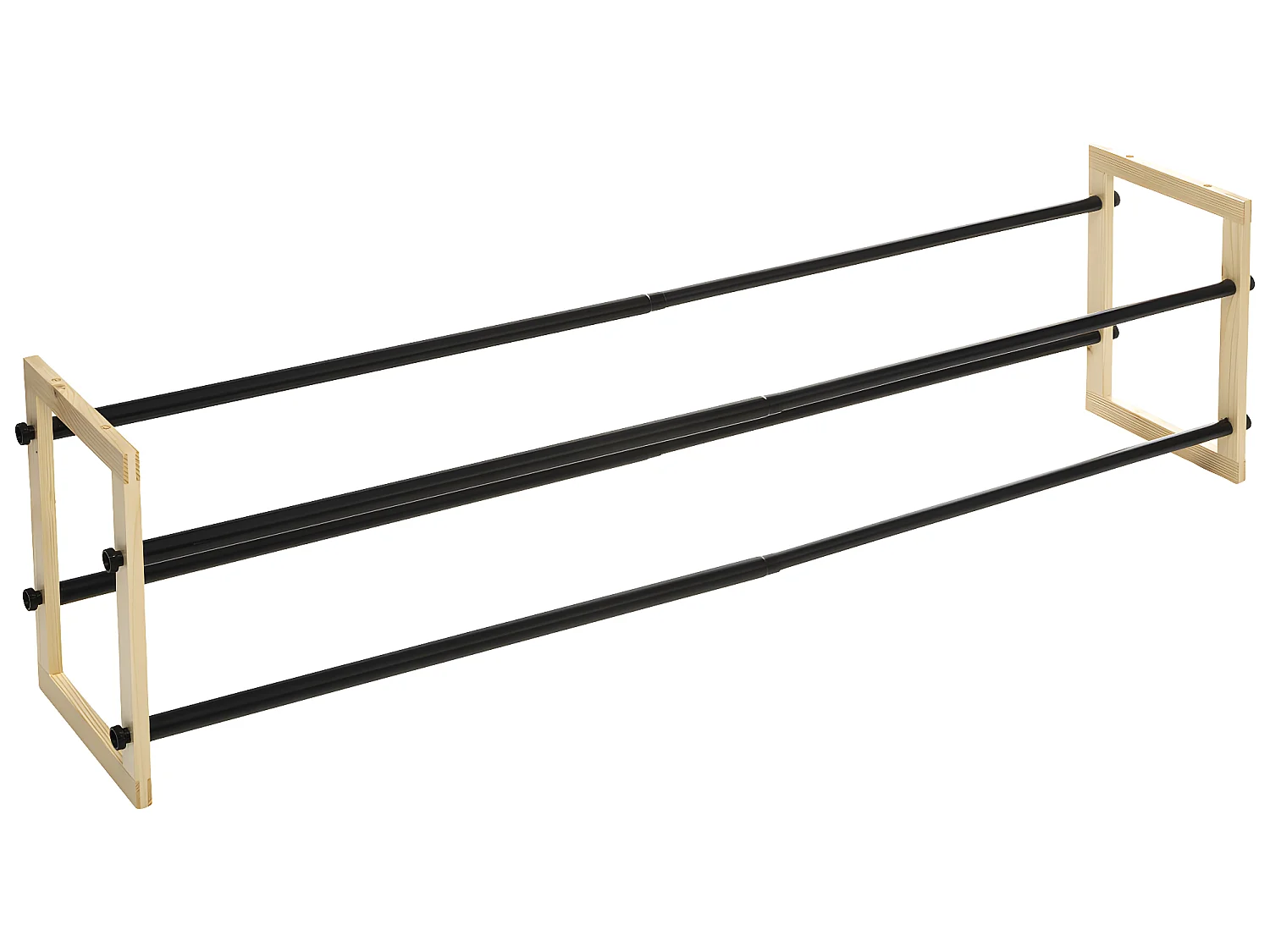 Etagère Range-chaussures extensible en Métal et Bois 12 paires