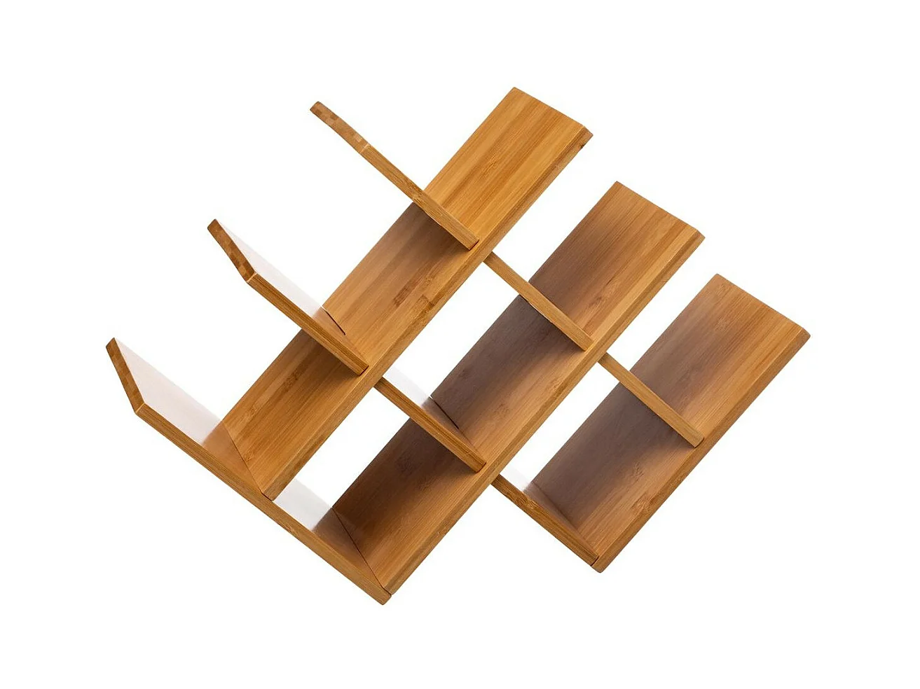 Range Bouteilles en Bambou capacité 8 Bouteilles 46.5 x 16.5 x 32 cm