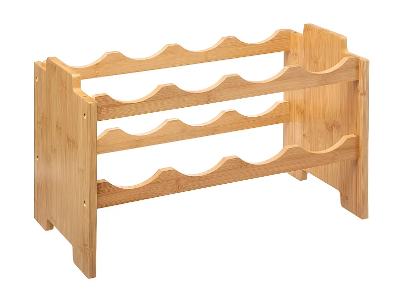 Range Bouteilles en Bambou capacité 8 Bouteilles Rack superposable