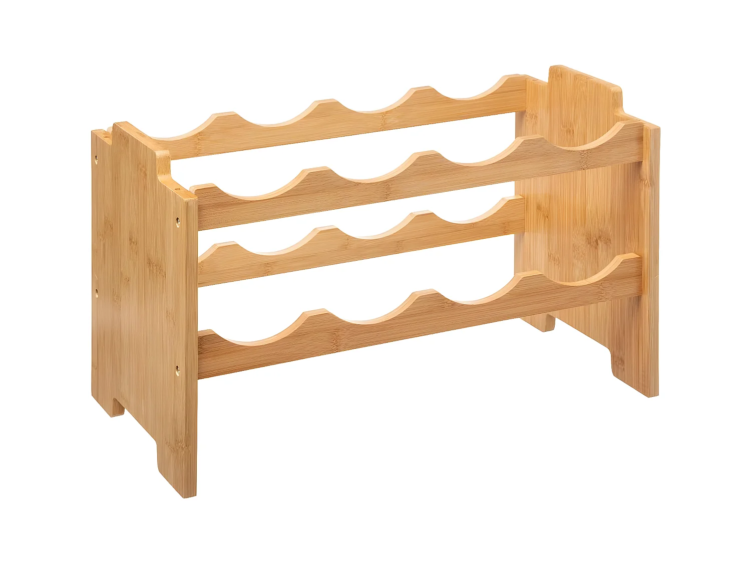 Range Bouteilles en Bambou capacité 8 Bouteilles Rack superposable