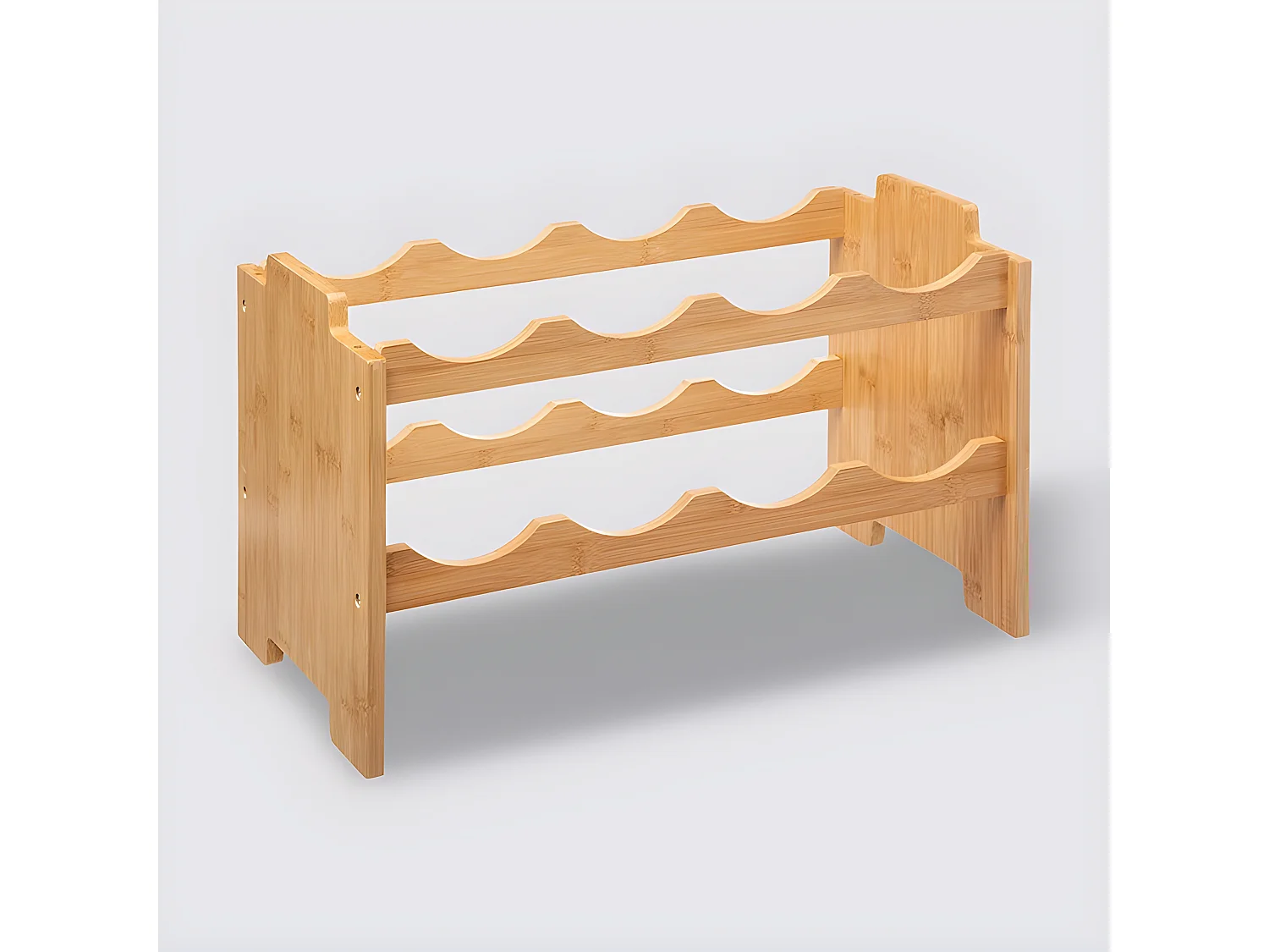 Range Bouteilles en Bambou capacité 8 Bouteilles Rack superposable