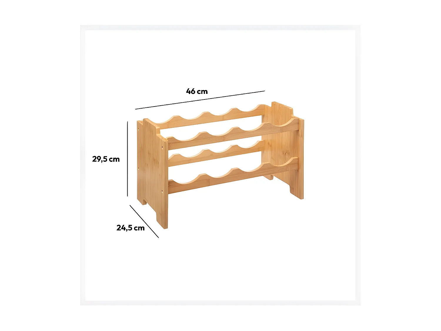 Range Bouteilles en Bambou capacité 8 Bouteilles Rack superposable