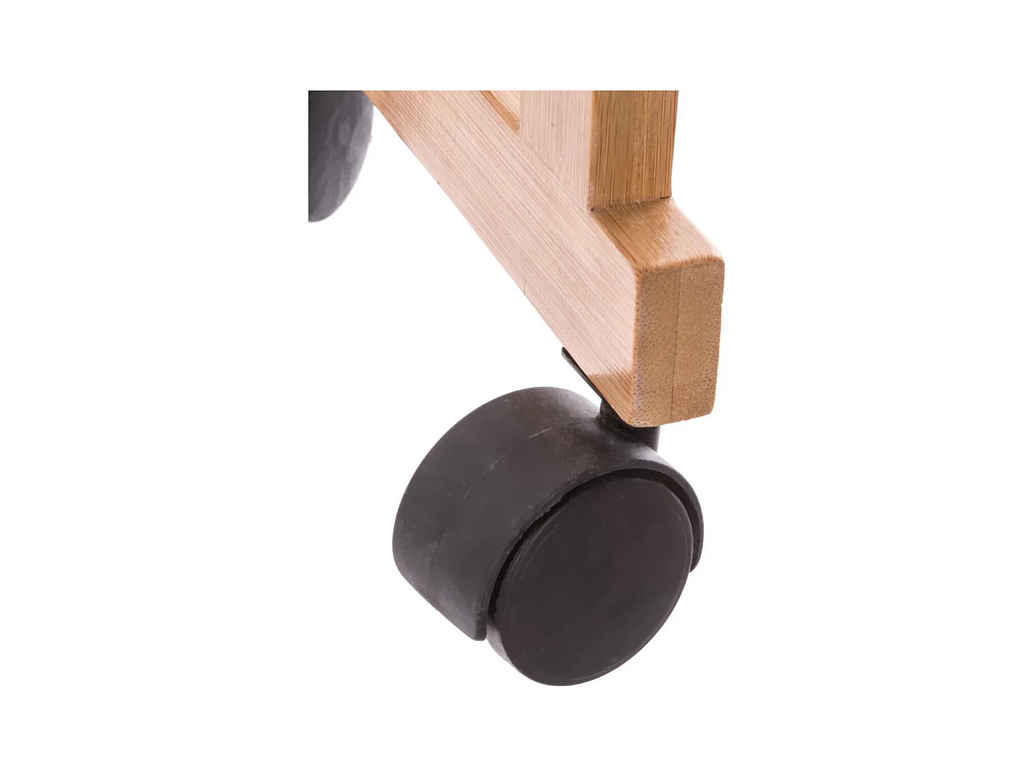 Desserte roulante 3 niveaux en Bambou et Bois Blanc H 80 cm