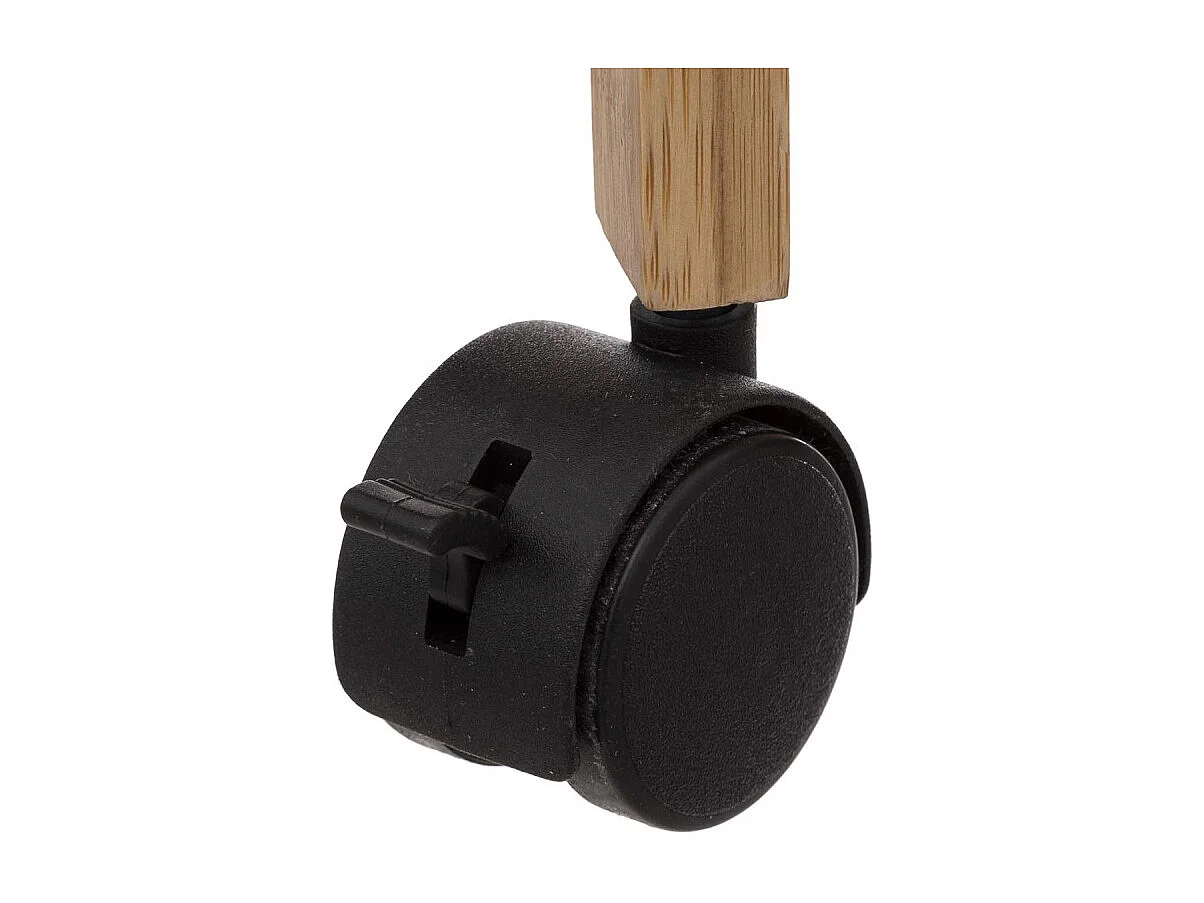 Desserte roulante 3 niveaux en Bambou H 74 cm