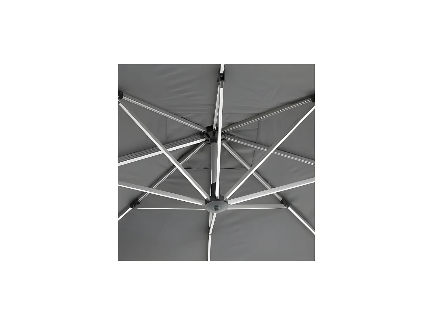 Parasol carré avec LEDs Equador Hespéride