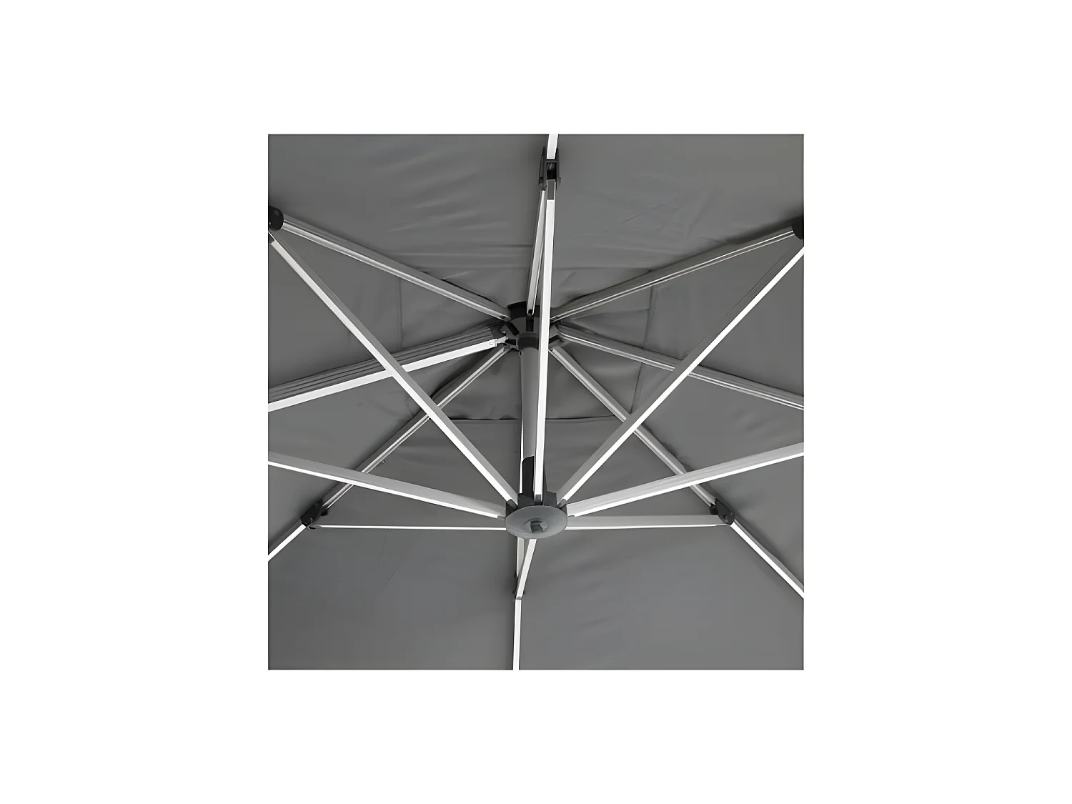 Parasol carré avec LEDs Equador Hespéride