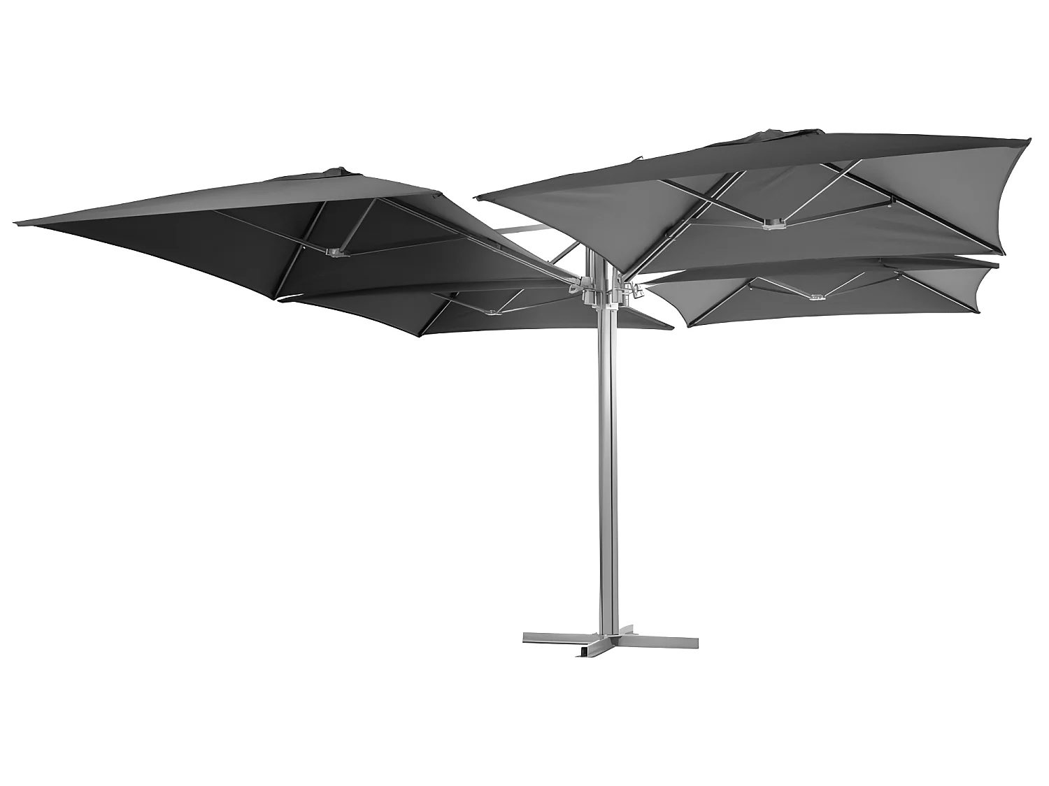 Parasol Setiri 16 m² ardoise Hespéride - Gris
