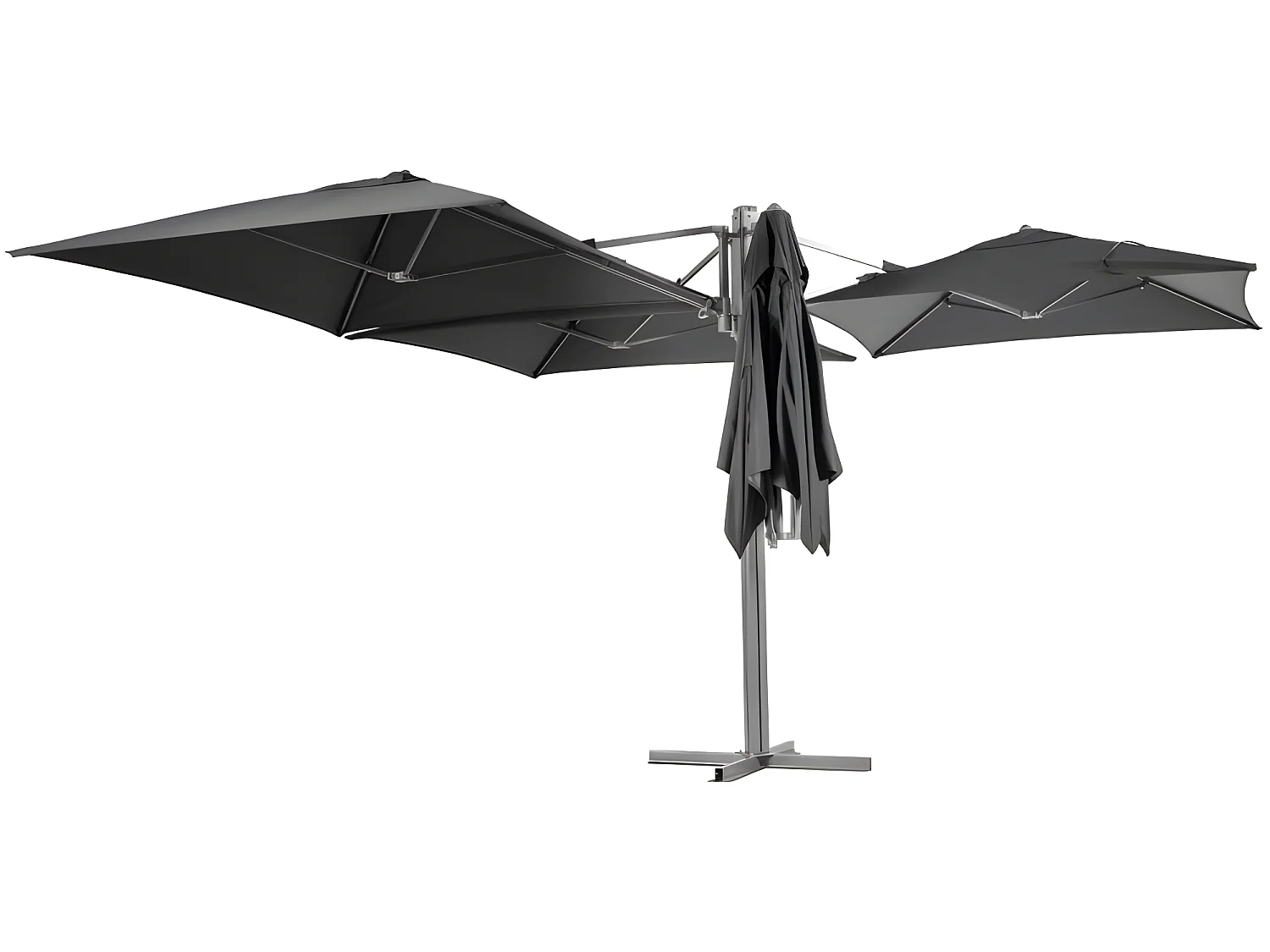 Parasol Setiri 16 m² ardoise Hespéride - Gris