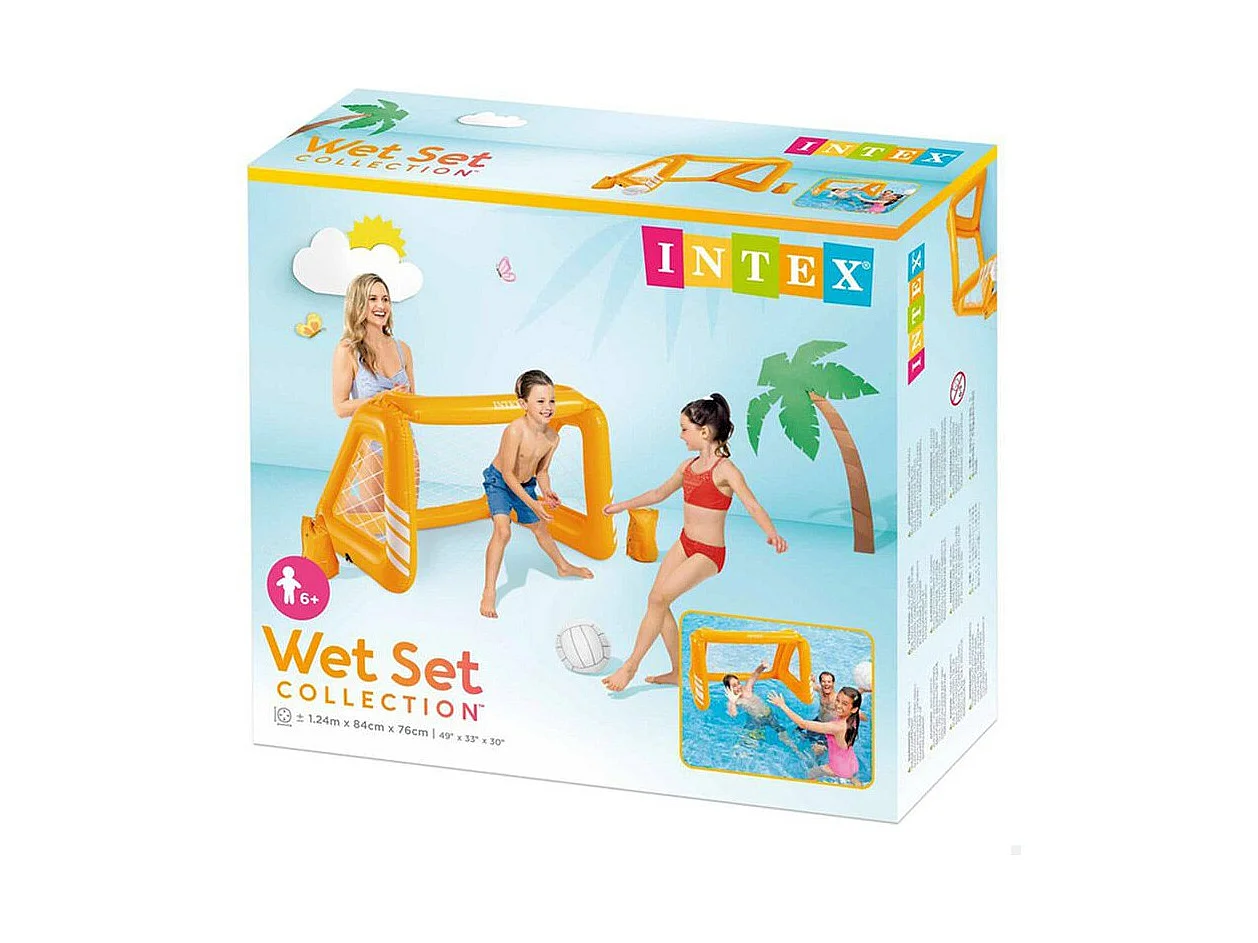 Porta gonfiabile calcio Intex 58507 gioco piscina pallanuoto