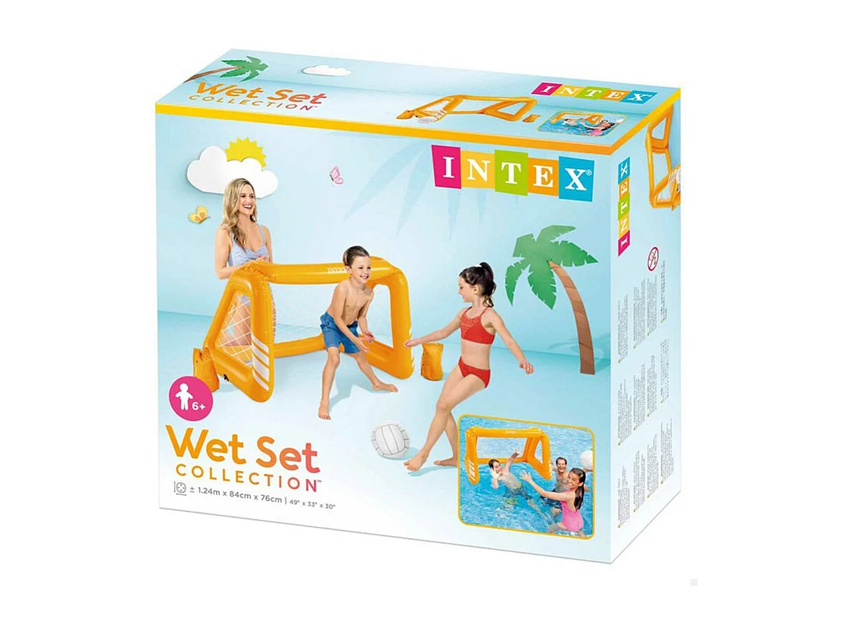Porta gonfiabile calcio Intex 58507 gioco piscina pallanuoto
