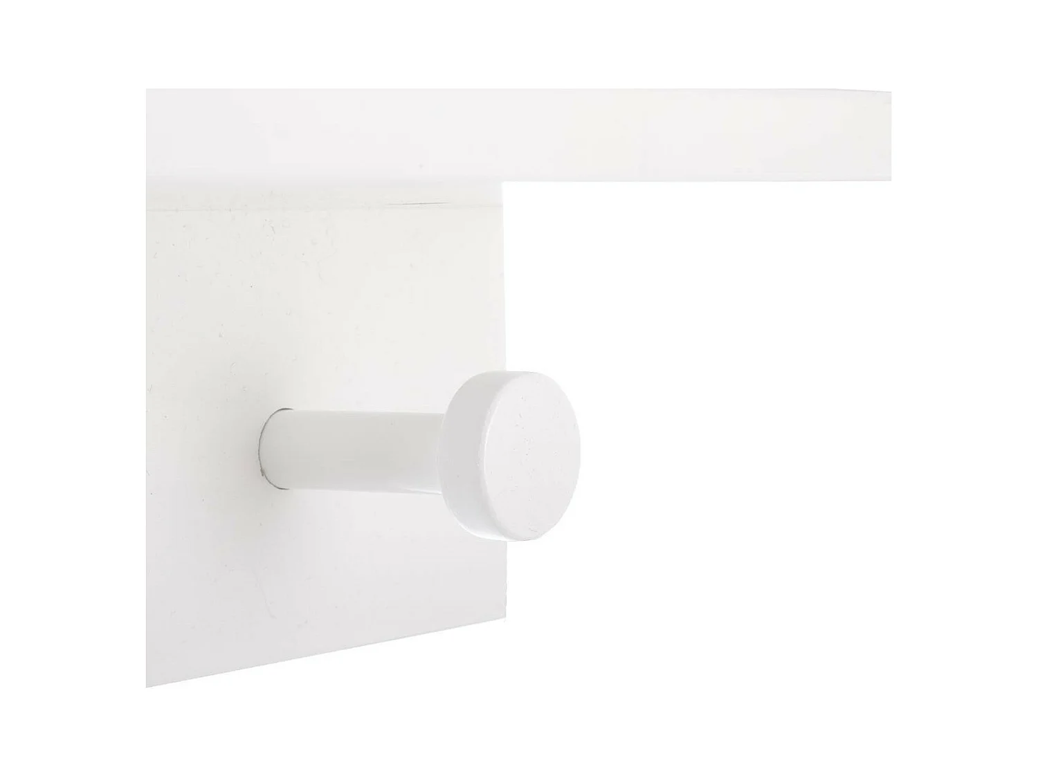 Perchero 4 colgadores MDF blanco 12x48x22cm