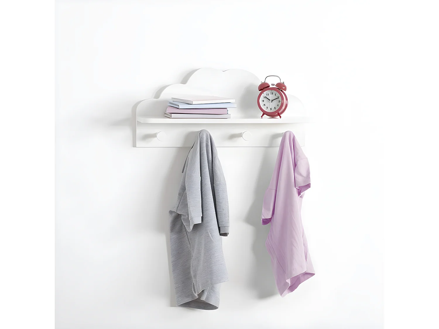 Garderobenständer 4 Haken weiß 12x48x22cm