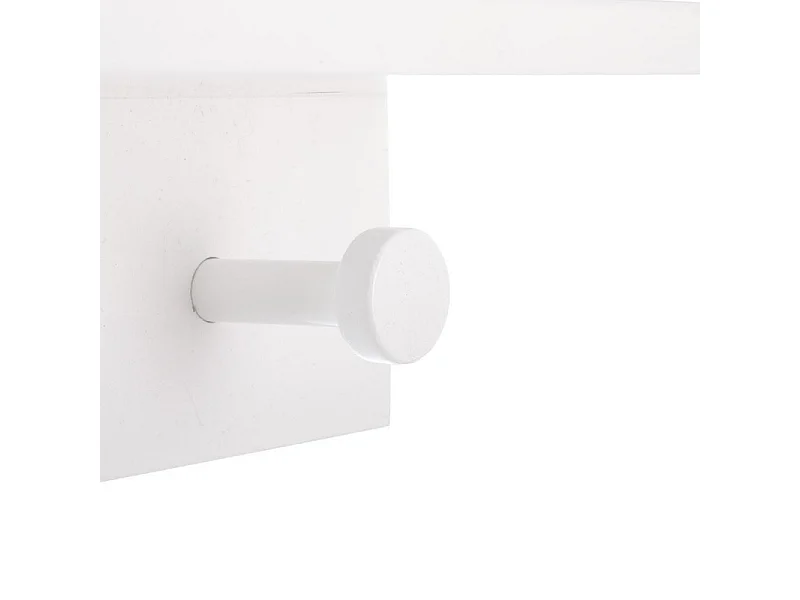 Perchero 4 colgadores mdf blanco 12x48x22cm